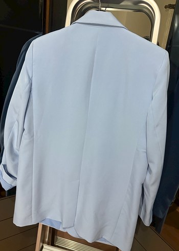 Mavi Pastel Renkli Kadın Blazer Ceket - Görsel 3