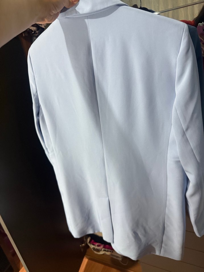 Mavi Pastel Renkli Kadın Blazer Ceket - Görsel 5