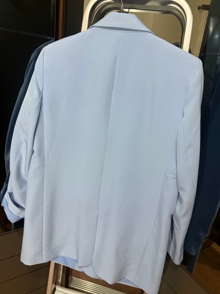 Mavi Pastel Renkli Kadın Blazer Ceket - Görsel 3