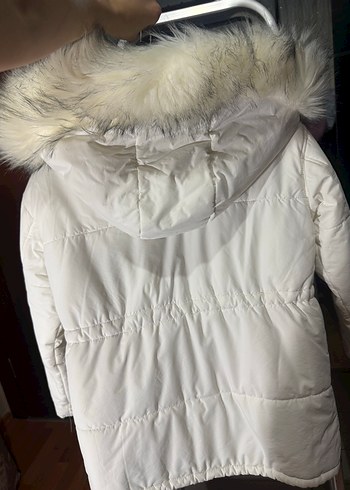 Beyaz Kürklü Kadın Kışlık Mont - Görsel 5