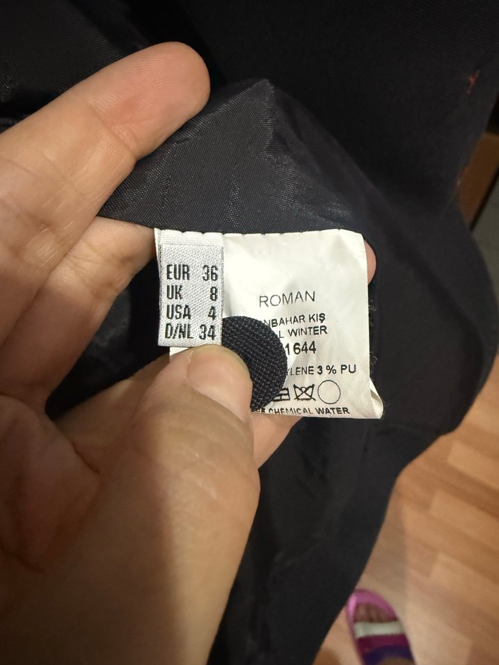 Gri Düğmeli Kadın Blazer Ceket - Görsel 4