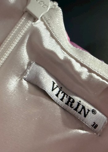 Pembe Batik Desenli Drapeli Uzun Elbise - Görsel 8