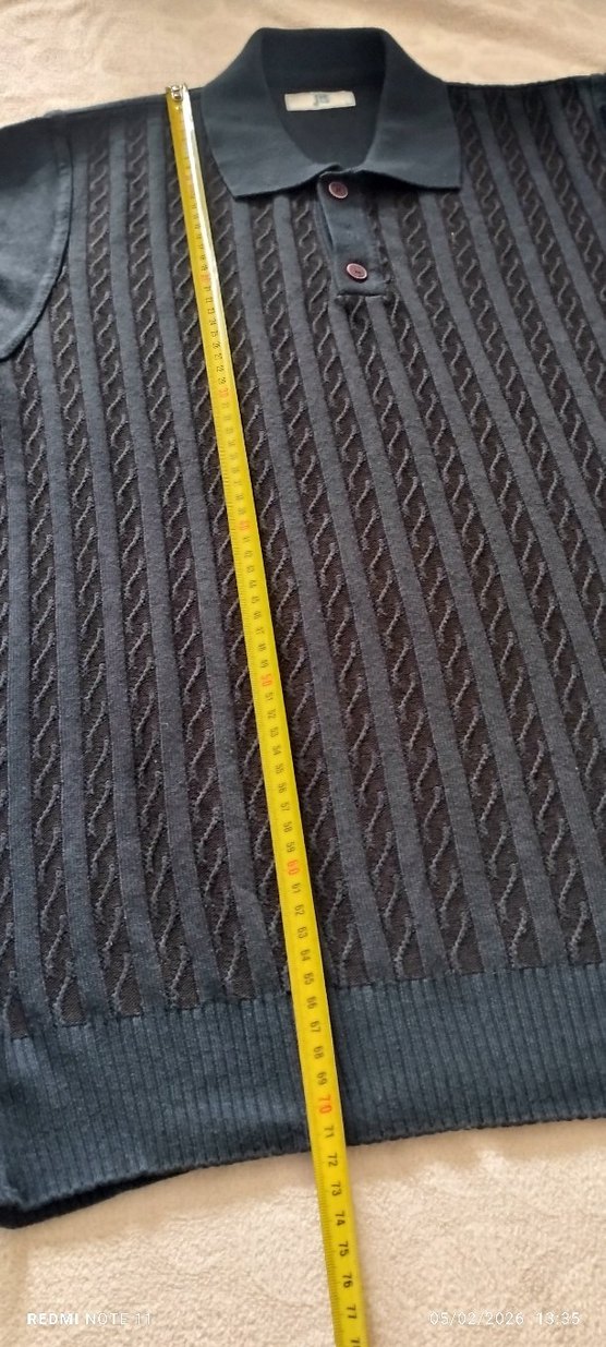 Düğmeli Erkek Triko L beden  Kazak - Görsel 4