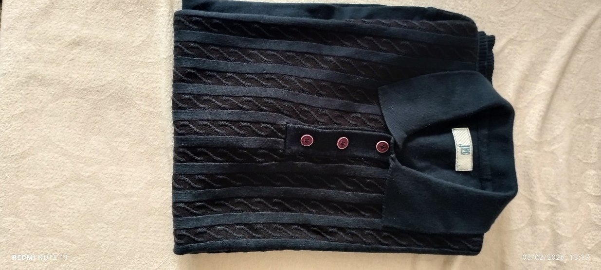 Düğmeli Erkek Triko L beden  Kazak - Görsel 5