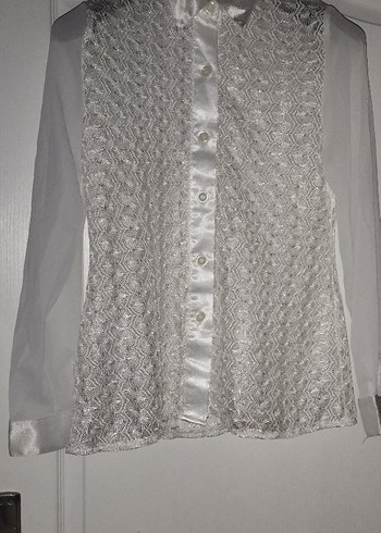 Dantelli 38 beden abiye gömlek. - Görsel 3