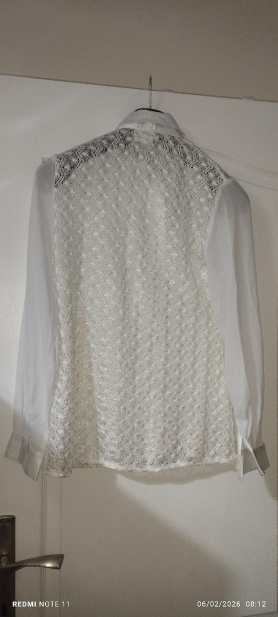 Dantelli 38 beden abiye gömlek. - Görsel 2