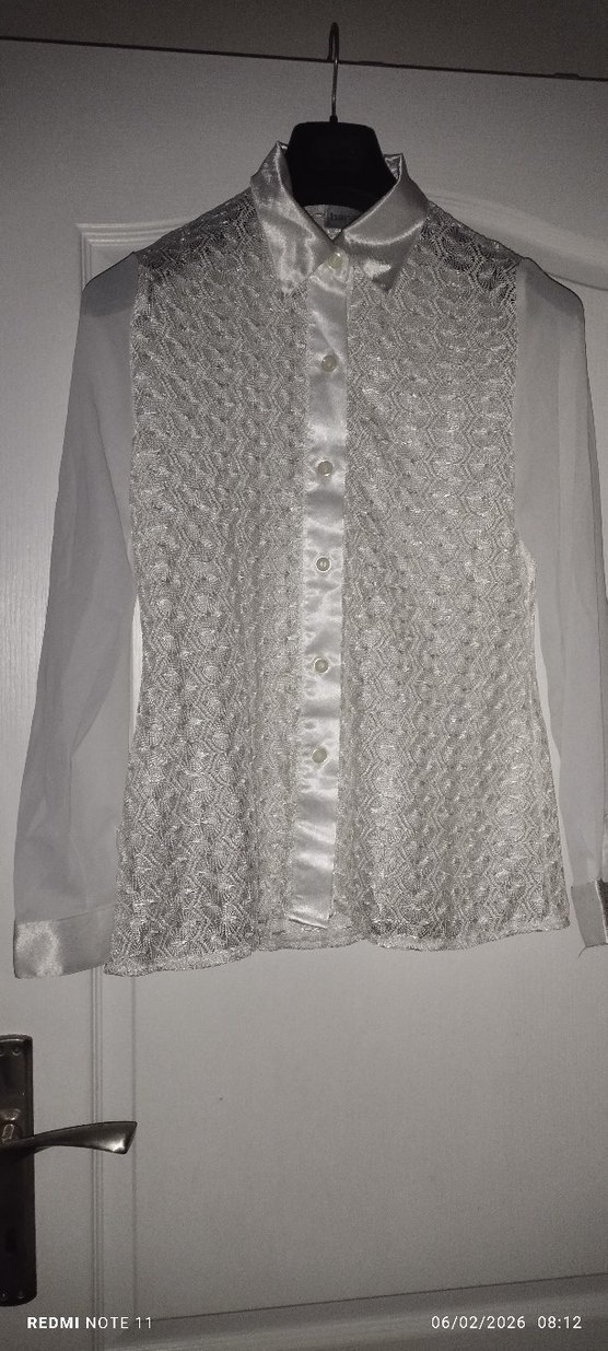 Dantelli 38 beden abiye gömlek. - Görsel 3