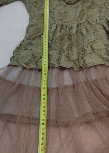 Bej Bohem Uzun Kollu XS  beden elbise. - Görsel 4