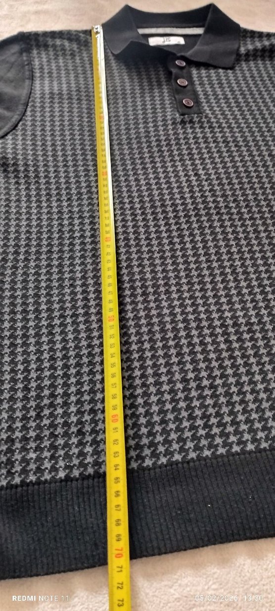 Gri Düğmeli Erkek Triko L beden  Kazak - Görsel 4