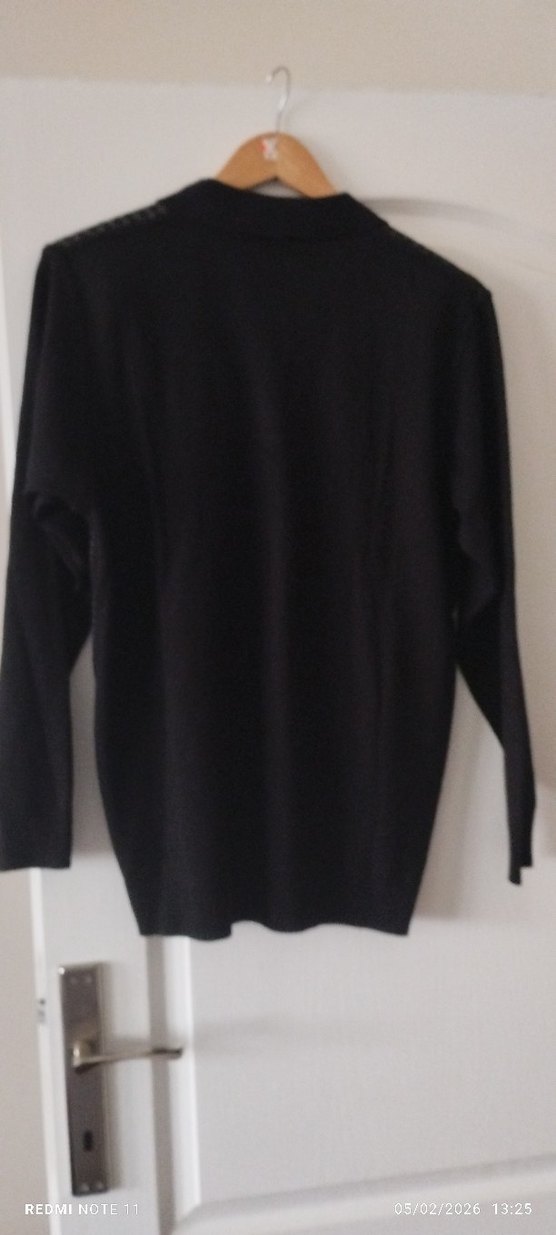 Gri Düğmeli Erkek Triko L beden  Kazak - Görsel 3