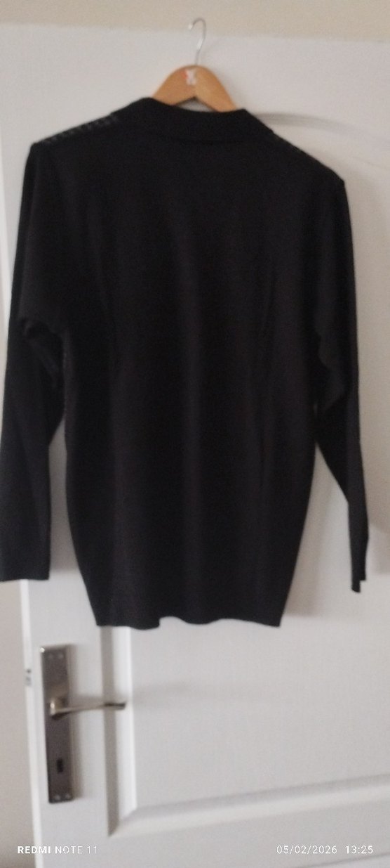 Gri Düğmeli Erkek Triko L beden  Kazak - Görsel 2