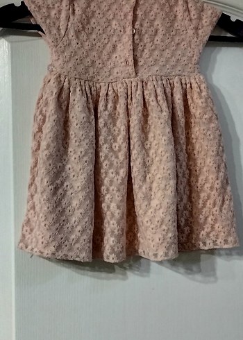 9-12 ay arası dantel görünümlü abiye bebek  elbise - Görsel 4