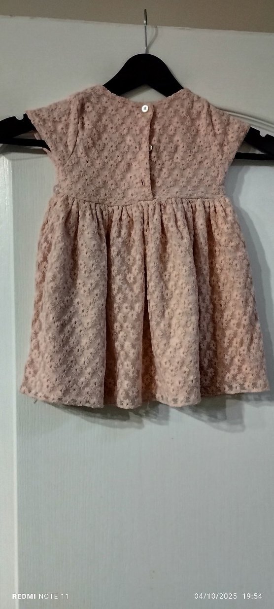 9-12 ay arası dantel görünümlü abiye bebek  elbise - Görsel 4