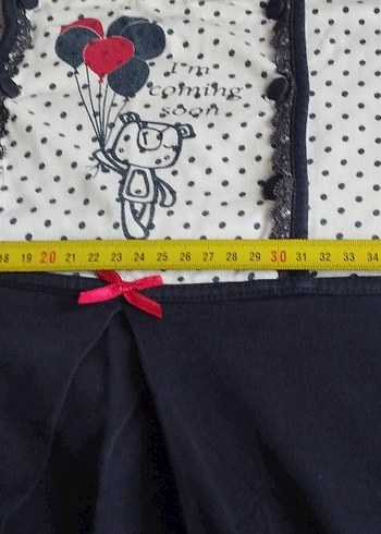 Dagi lacivert Beyaz Puantiyeli Lohusa Gecelik - Görsel 7