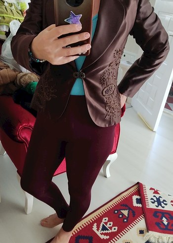 Zara Kahverengi Avant-Garde Kadın Blazer Ceket