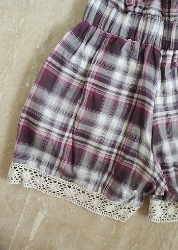 Dantel Detaylı Straplez Kısa Tulum - Görsel 9