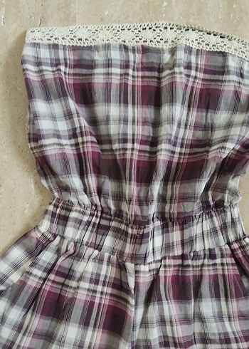 Dantel Detaylı Straplez Kısa Tulum - Görsel 6