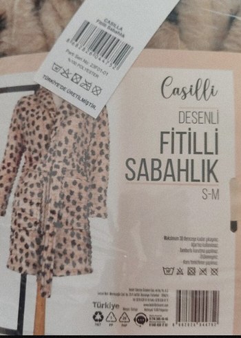 Leopar Desenli Kadın Midi ev peluşu - Görsel 7