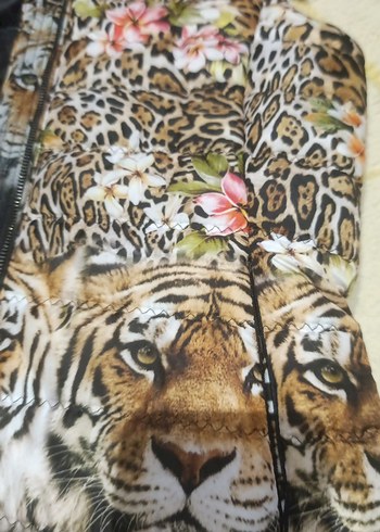 Kürk Detaylı Kadın Leopar Desenli Kısa Yelek - Görsel 8