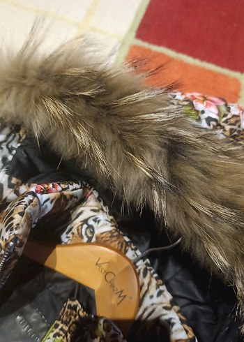Kürk Detaylı Kadın Leopar Desenli Kısa Yelek - Görsel 6