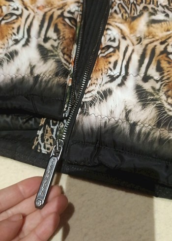 Kürk Detaylı Kadın Leopar Desenli Kısa Yelek - Görsel 7