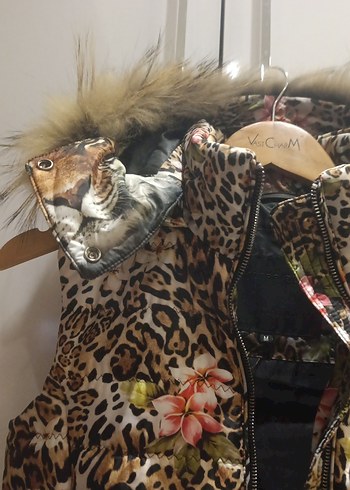 Kürk Detaylı Kadın Leopar Desenli Kısa Yelek - Görsel 2