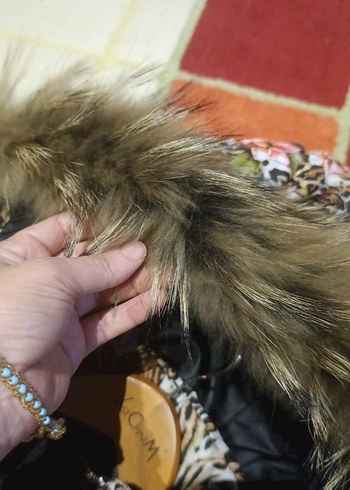 Kürk Detaylı Kadın Leopar Desenli Kısa Yelek - Görsel 5