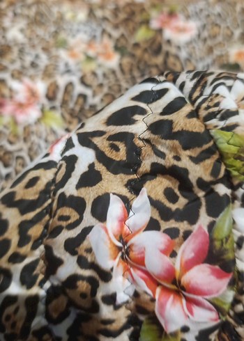 Kürk Detaylı Kadın Leopar Desenli Kısa Yelek - Görsel 15