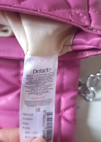 Pembe Zincir Detaylı Deri Kadın Çanta - Görsel 8