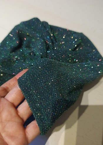 Simli mor ve yeşil bone - Görsel 6