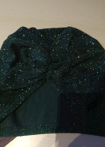 Simli mor ve yeşil bone - Görsel 4