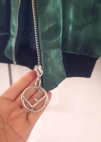 zümrüt yeşili mont - Görsel 2