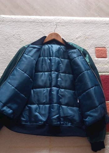 zümrüt yeşili mont - Görsel 8