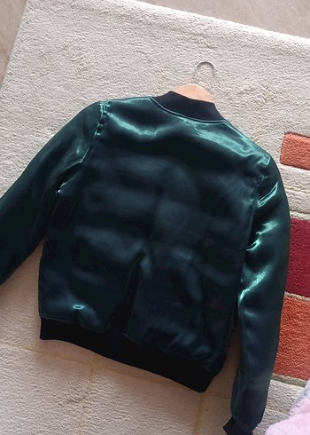 zümrüt yeşili mont - Görsel 11