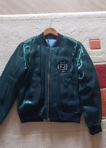 zümrüt yeşili mont - Görsel 6