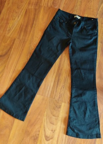 Kadın Lacivert Midi Denim Kot Pantolon