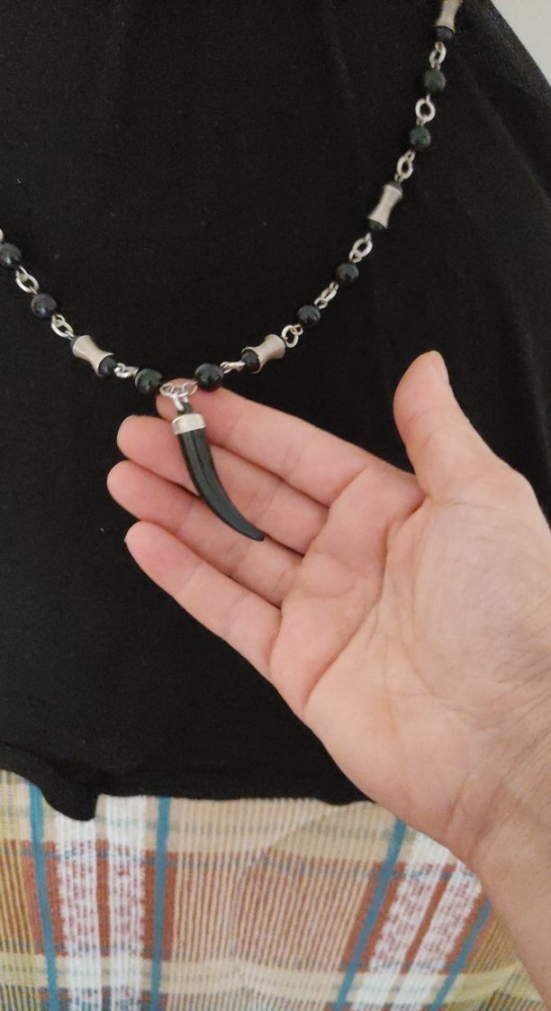 Yılan Desenli Siyah Gotik Kadın El Zinciri - Görsel 2