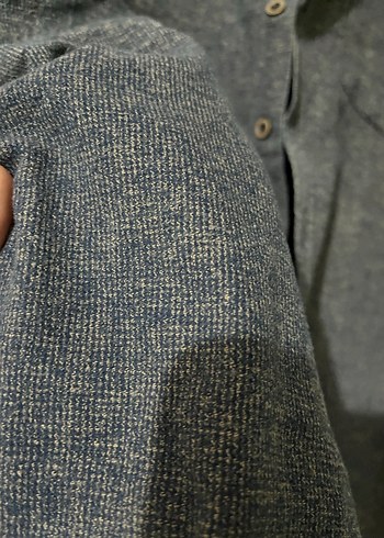 Gri Denim Uzun Kollu Erkek Gömlek - Görsel 2