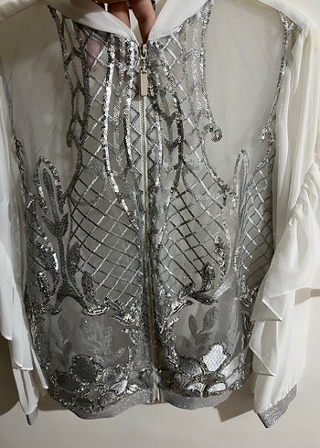 Nakışlı, Drapeli, Mini Bohem Bluz - Görsel 5