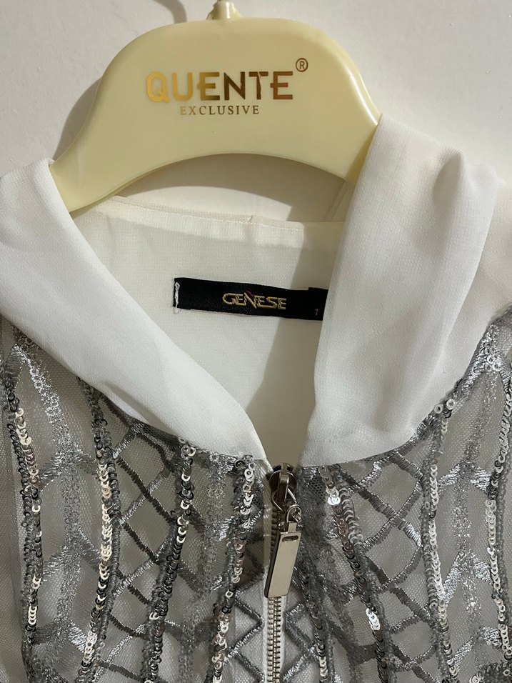 Nakışlı, Drapeli, Mini Bohem Bluz - Görsel 3