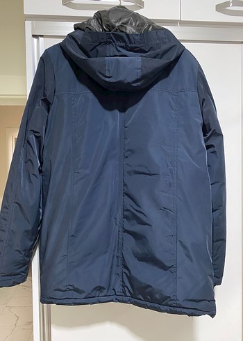 Erkek Mavi Midi Mont Fermuarlı Cep Detaylı - Görsel 3