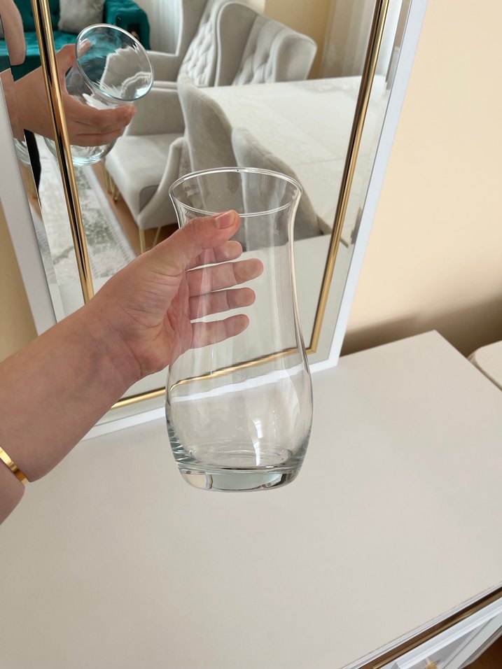 şeffaf cam vazo - Görsel 2