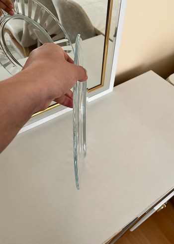 Modern Klasik Şeffaf Tabak - Görsel 3