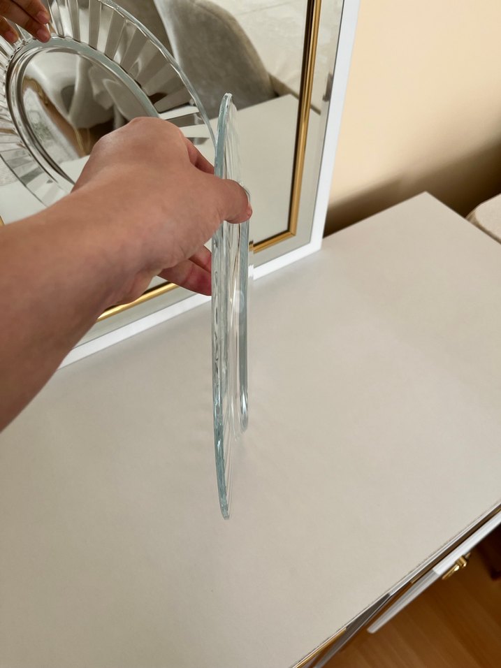 Modern Klasik Şeffaf Tabak - Görsel 3