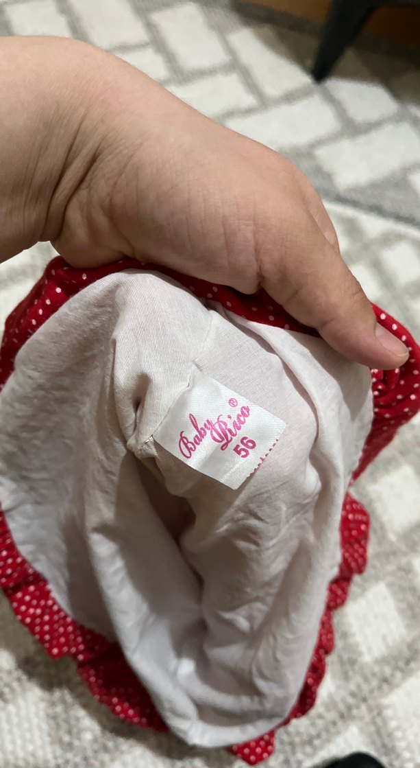 Kız Çocuk Kırmızı Nakışlı Kolsuz Elbise - Görsel 4