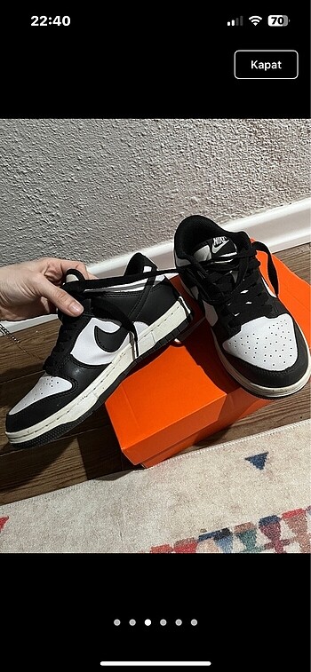36,5 Beden siyah Renk nike dunk low