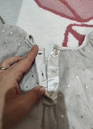 12-18 Ay Beden camel Renk H&M parlak pullu tül elbise