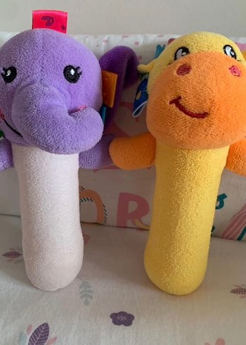 Peluş Renkli Fil ve Zürafa Oyuncaklar