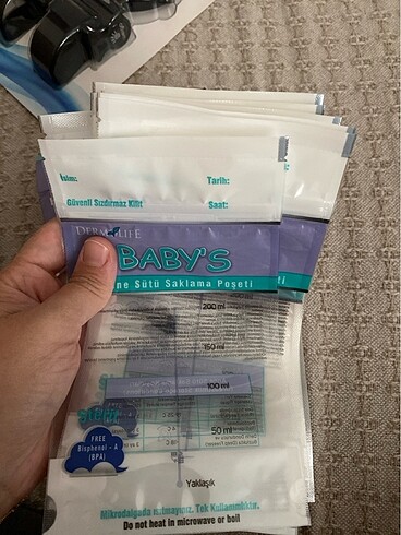  Babys süt saklama poşeti
