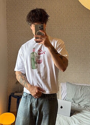 Diğer Vino Baskılı Oversize T-shirt
